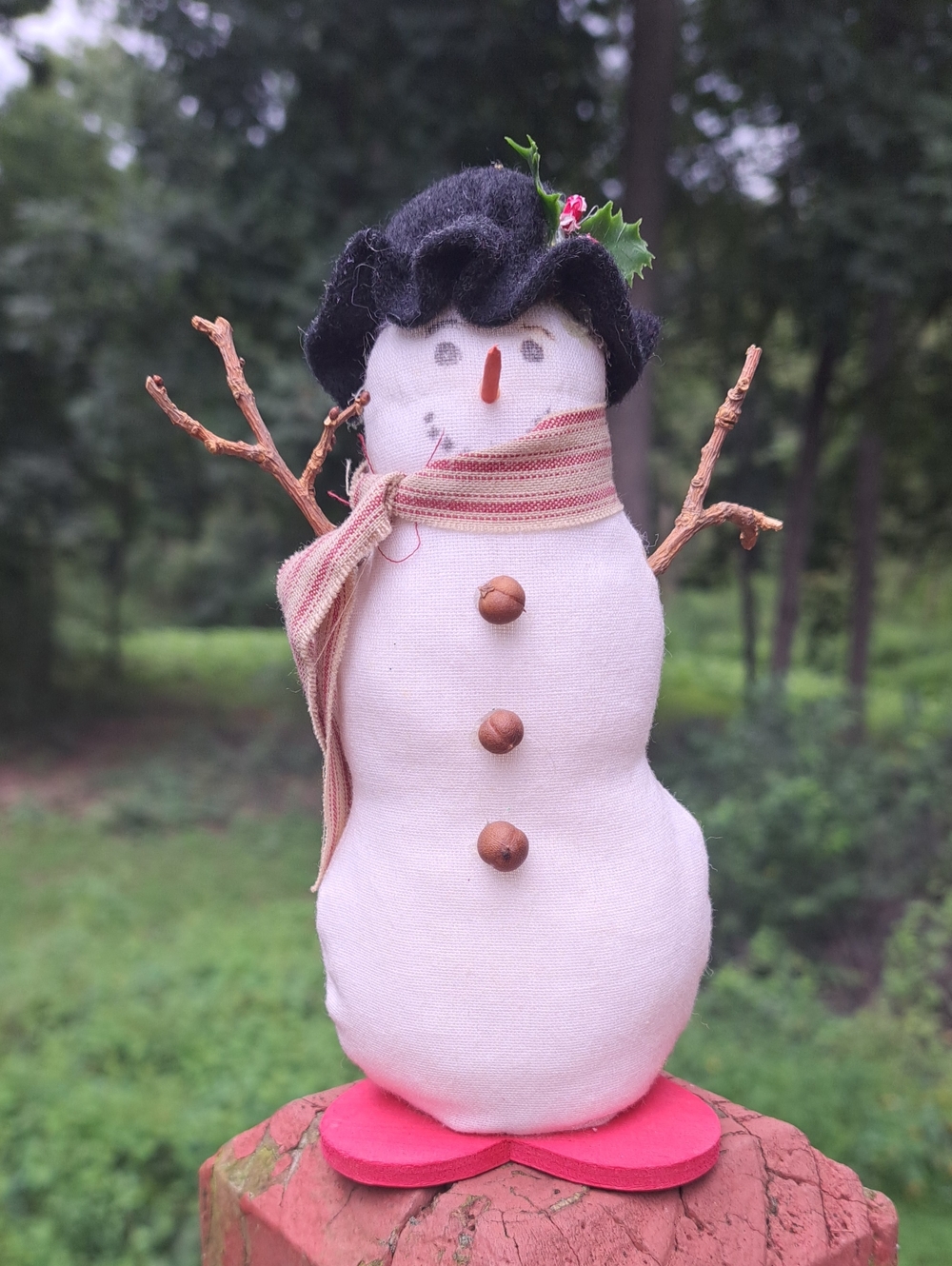 Vintage Handmade Snowman Decor